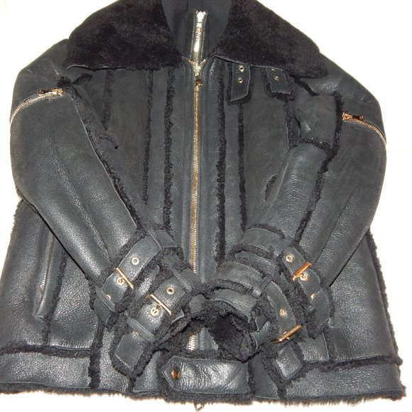 Balmain Double Zipper Men's Shearling coat - Picture 1 of 8